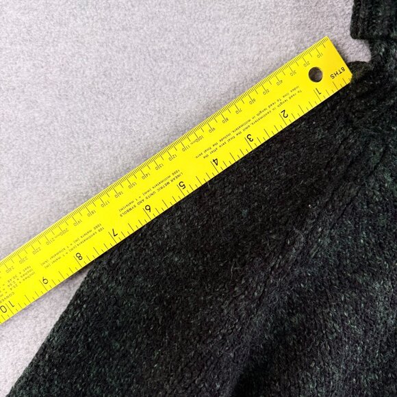 Michael Kors Charcoal Slouch Turtleneck Sweater Women's L MK Logo Knit Pullover - Picture 12 of 12